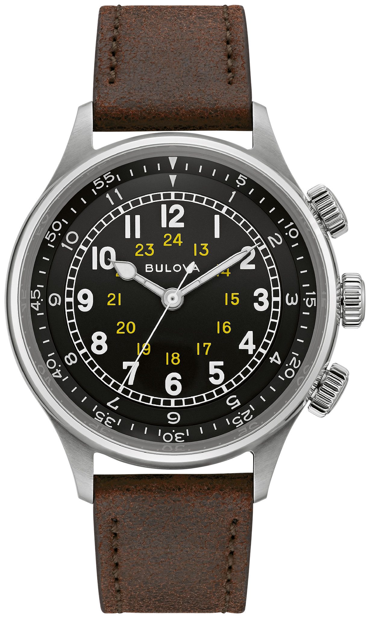 Black Dial Leather Strap A-15 Pilot 96A245 | Bulova